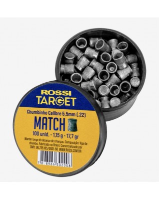 CHUMBINHO ROSSI TARGET MATCH 5,5 MM (100 UN)