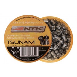 Munição Barata Carabina 5.5 Chumbinho Nautika Tsunami 125un.