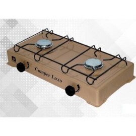 Fogão Á Gás Com 2 Bocas Camper Luxo Bege