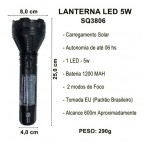 Lanterna Solar Recárregavel Bivolt SQ